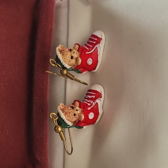 Cute dangling Christmas bear earrings - Picture 1 of 1